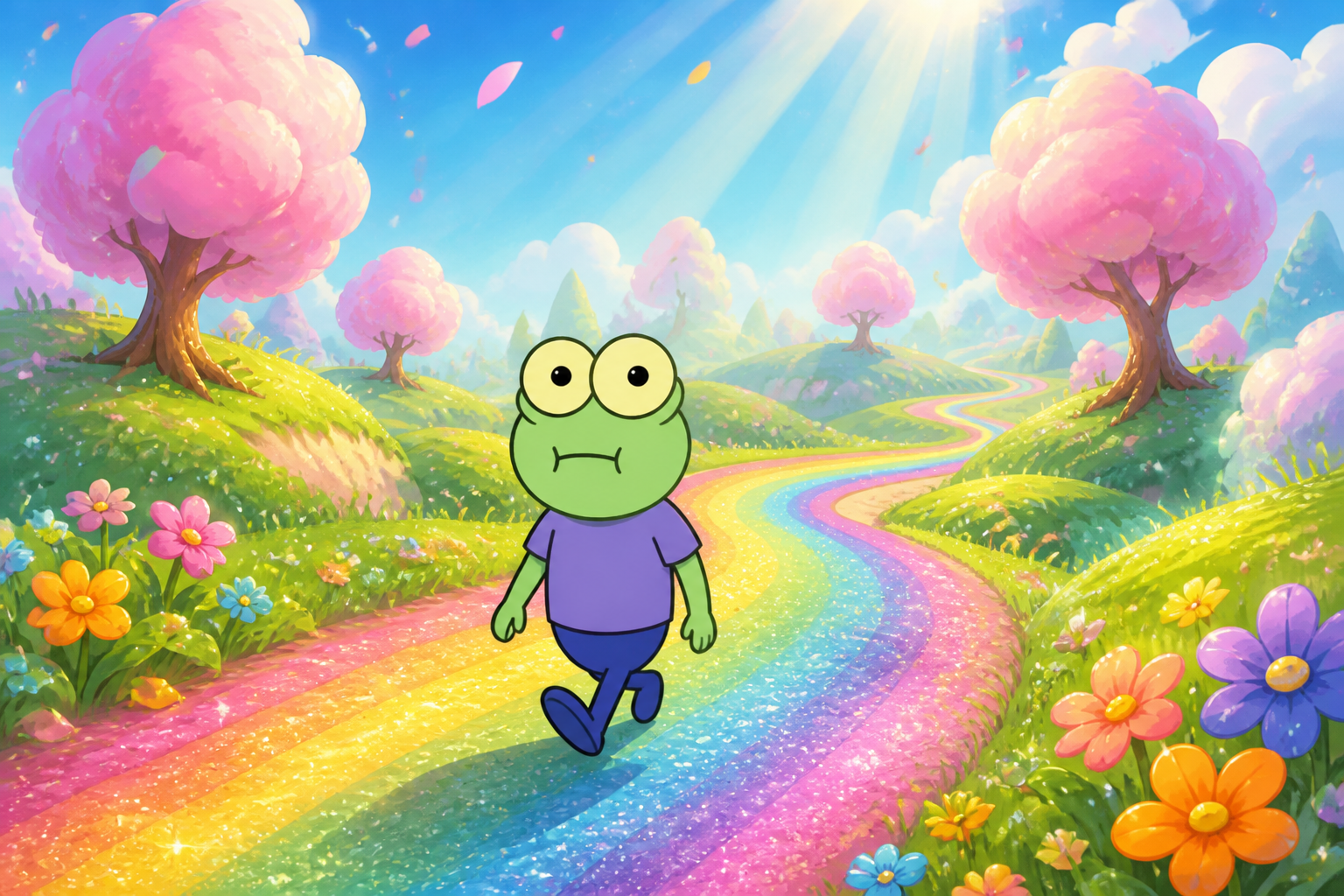 Hoopla rainbow path